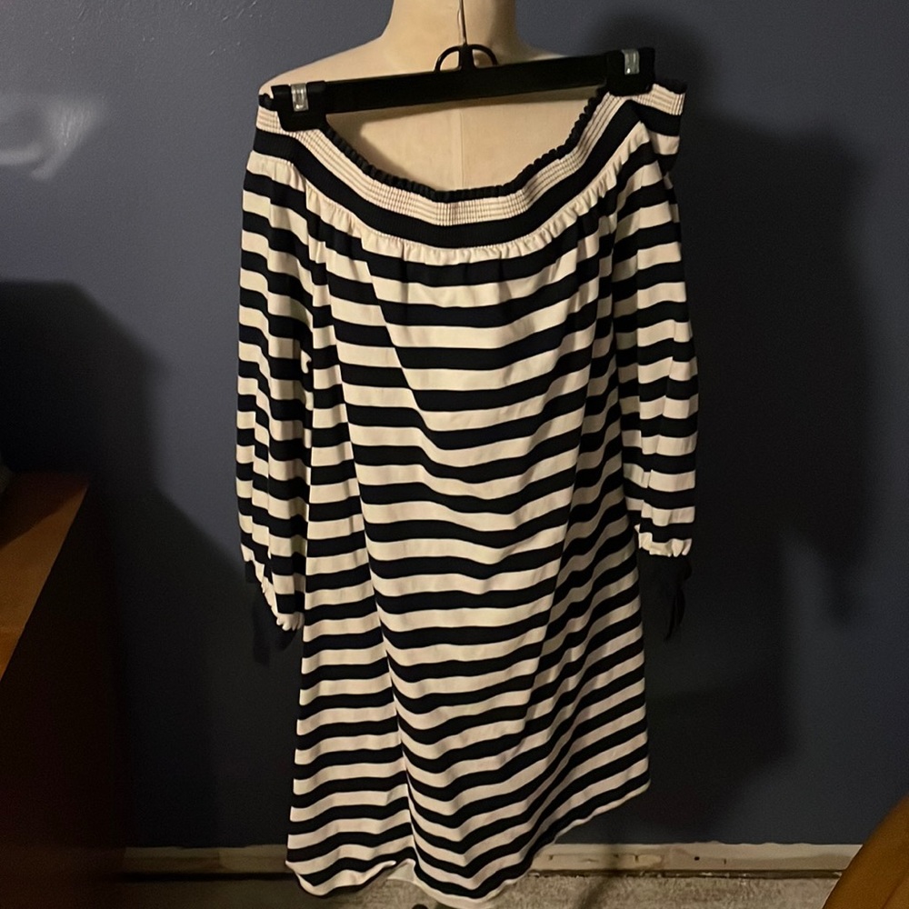 JCREW Striped off the shoulder mini